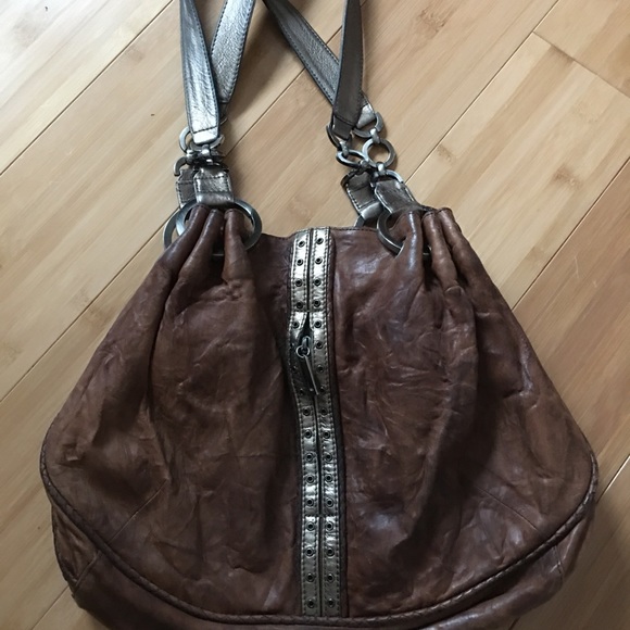 James Drake Brown Leather Handbag - Picture 1 of 8
